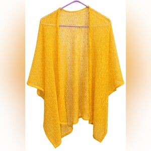 Vibrant Mustard Yellow Knit Cardigan